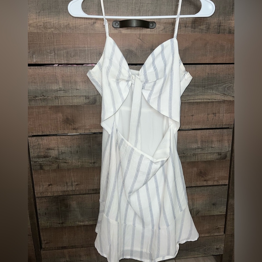 Tobi White and Blue Dress